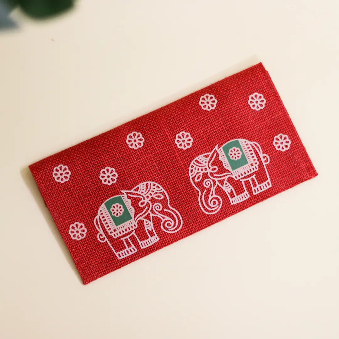 Elephant & Flower Jute Envelope(Pack of 3)