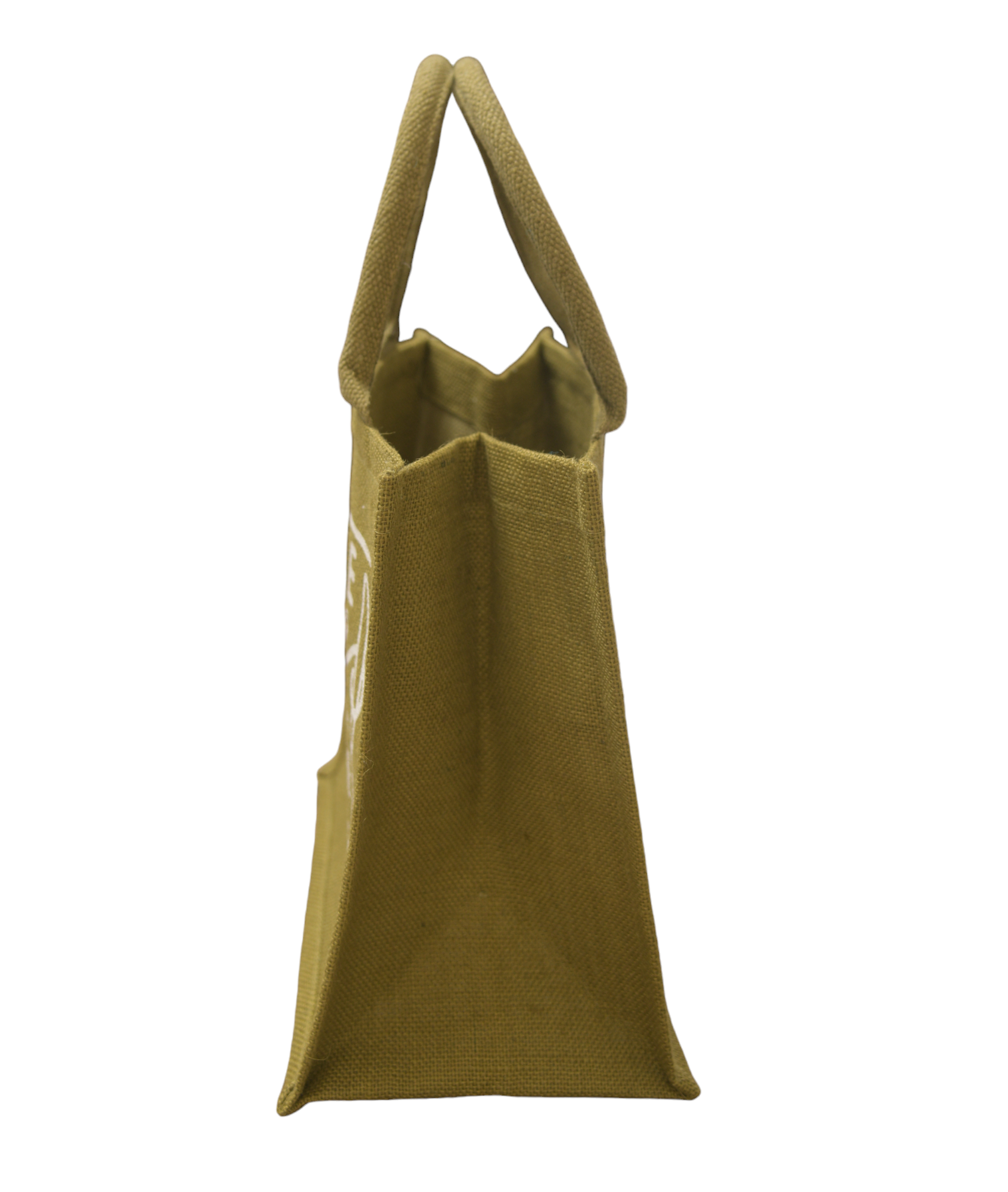 JUTE COTTAGE LOVE TO EAT PRINT LUNCH ZIPPER, SUSTAINABLE, ECO-FRIENDLY, 100% GENUINE JUTE, STYLISH (OLIVE GREEN 12X12X7)