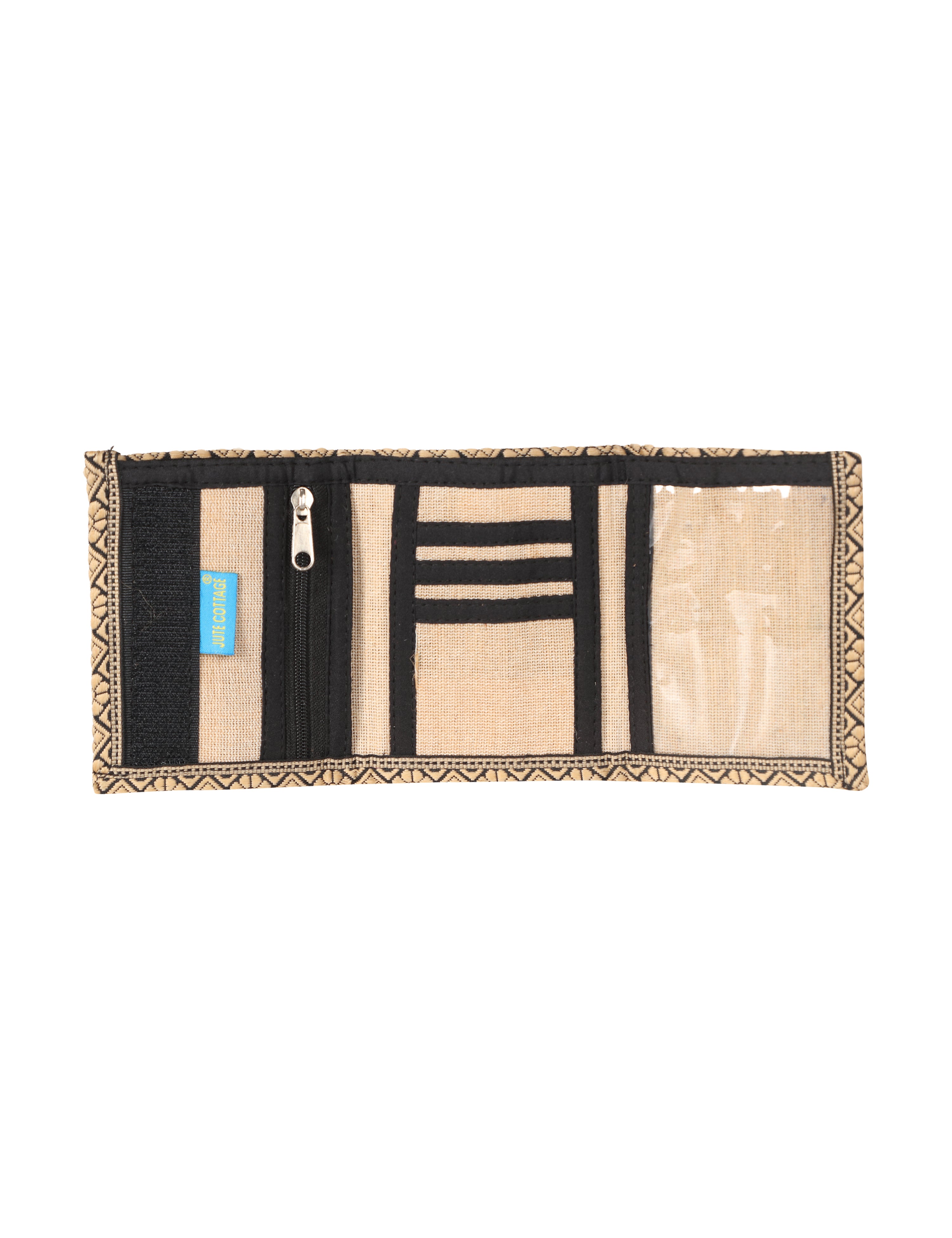 JUTE COTTAGE WALLET 3 FOLD, SUSTAINABLE, ECO-FRIENDLY, 100% GENUINE, STYLISH JUTE WALLET (NAVY BLUE 4.5X3.5)