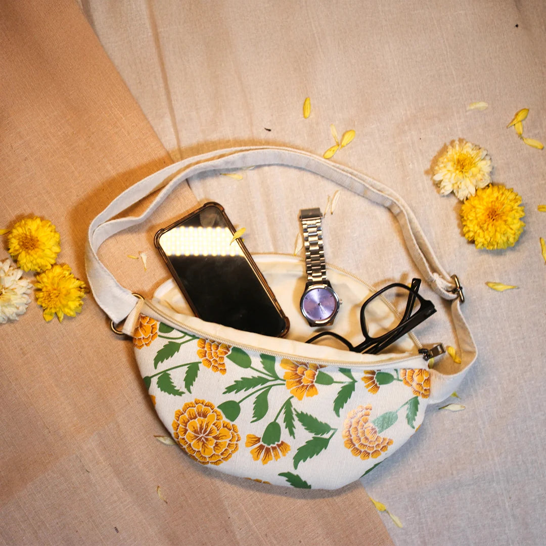 Marigold printed JUCO Fanny bag