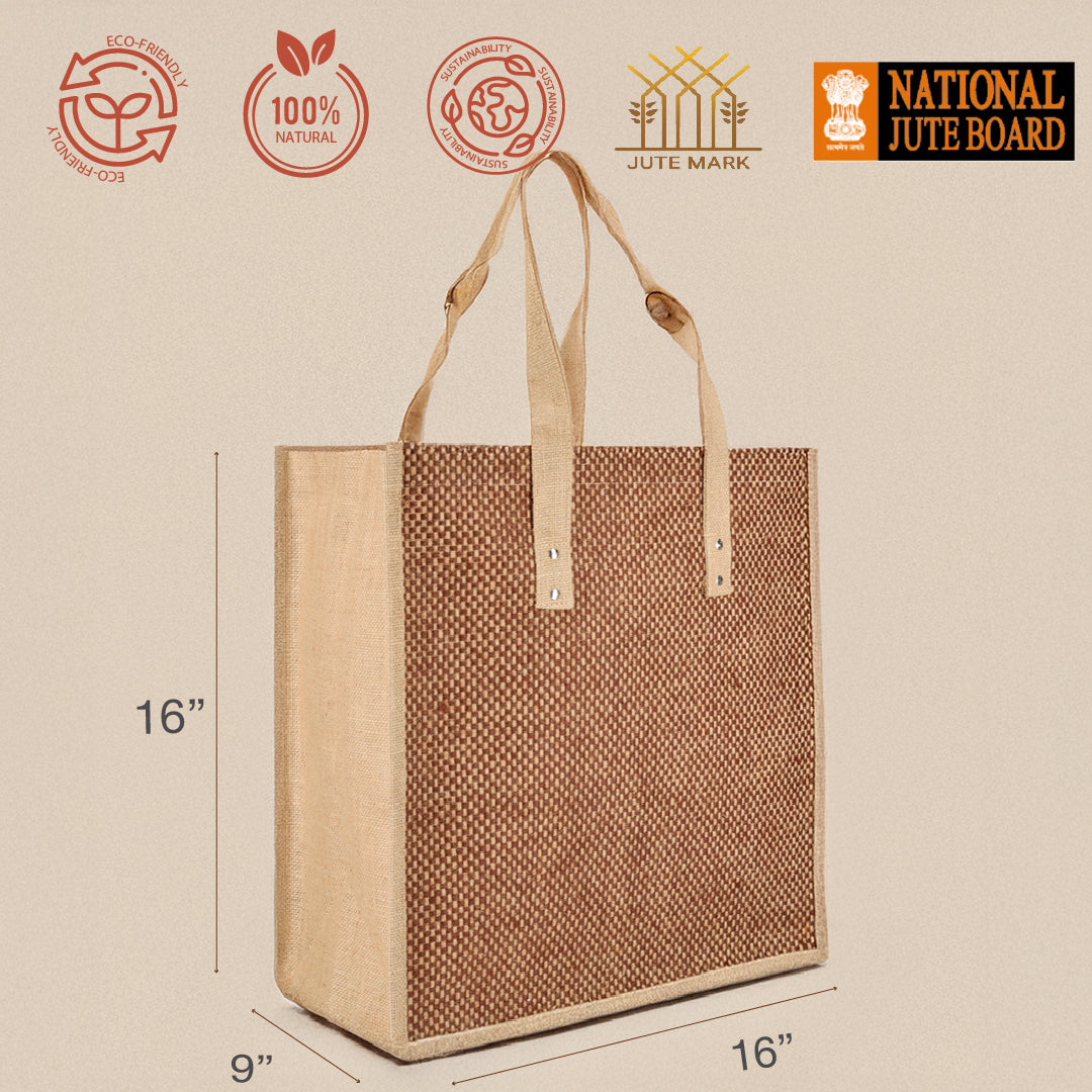 Herringbone Jumbo Jute Shopping Bag