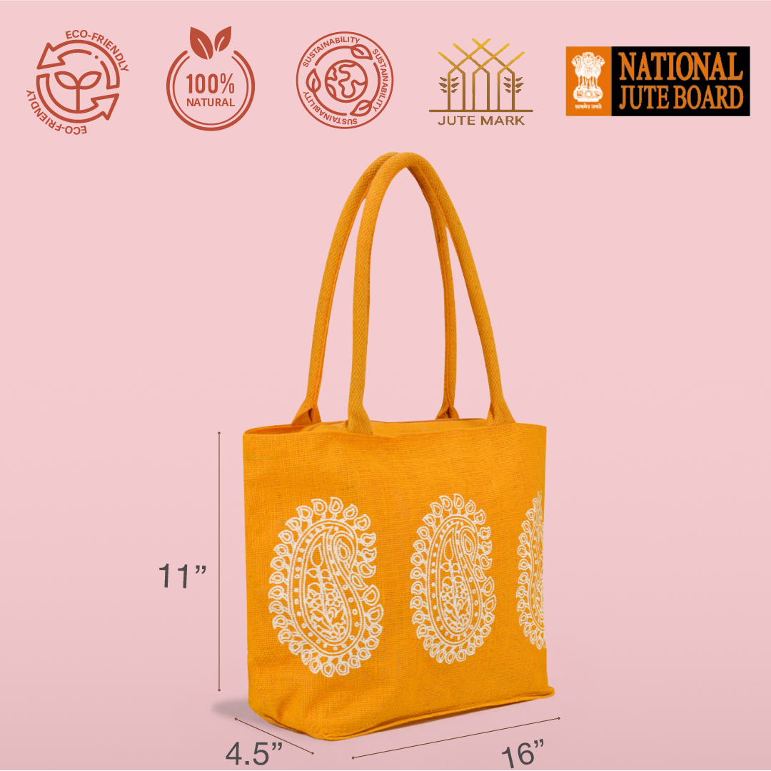 Mango print Jute handbag