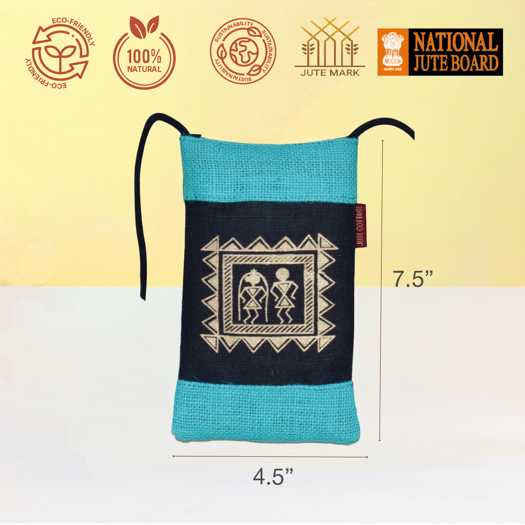 Warli Jute Mobile sling bag