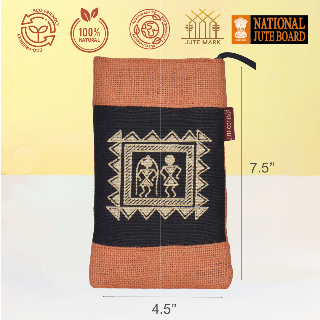 Warli Jute Mobile sling bag