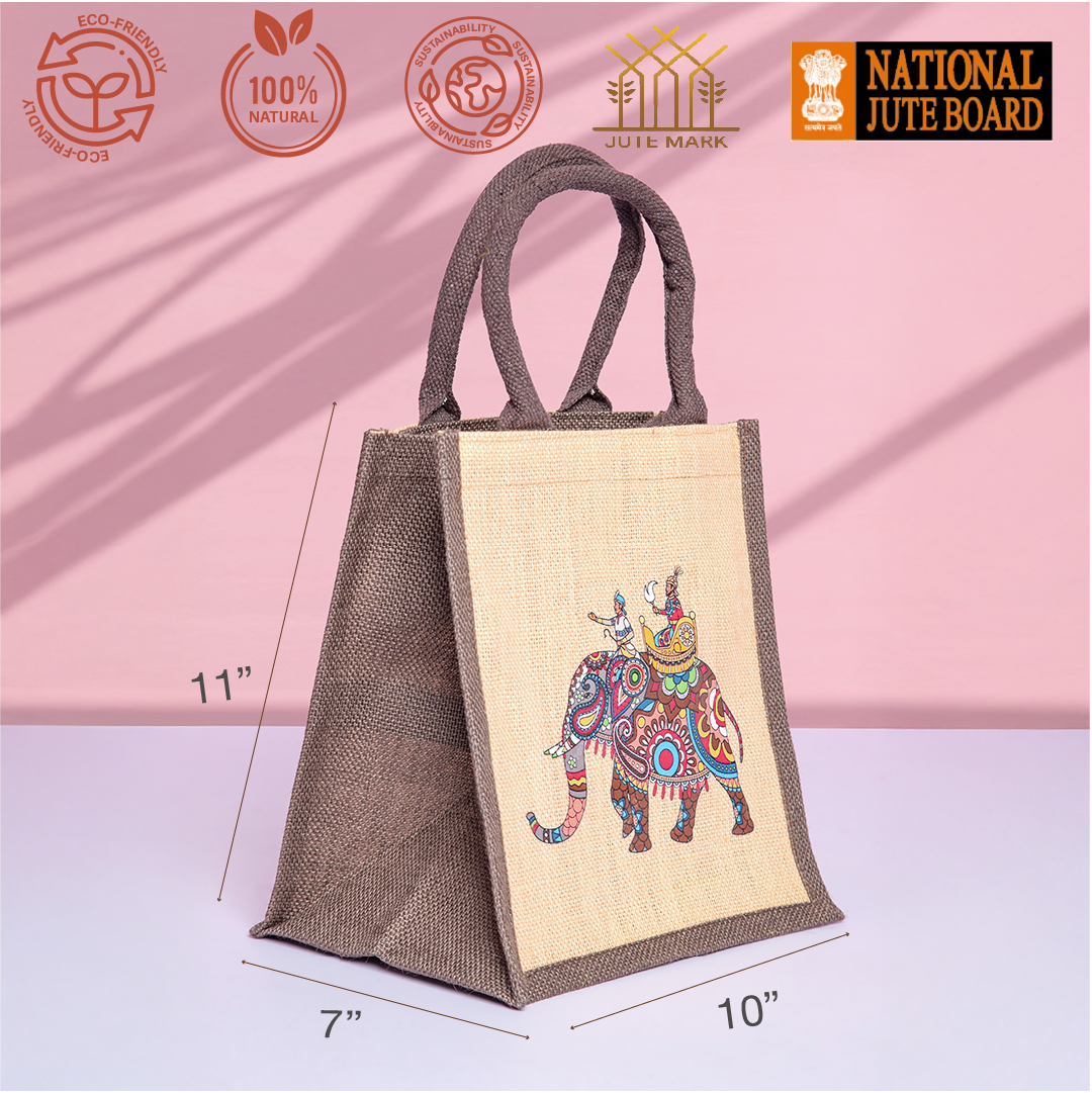Ambari Elephant Print Lunch Bag