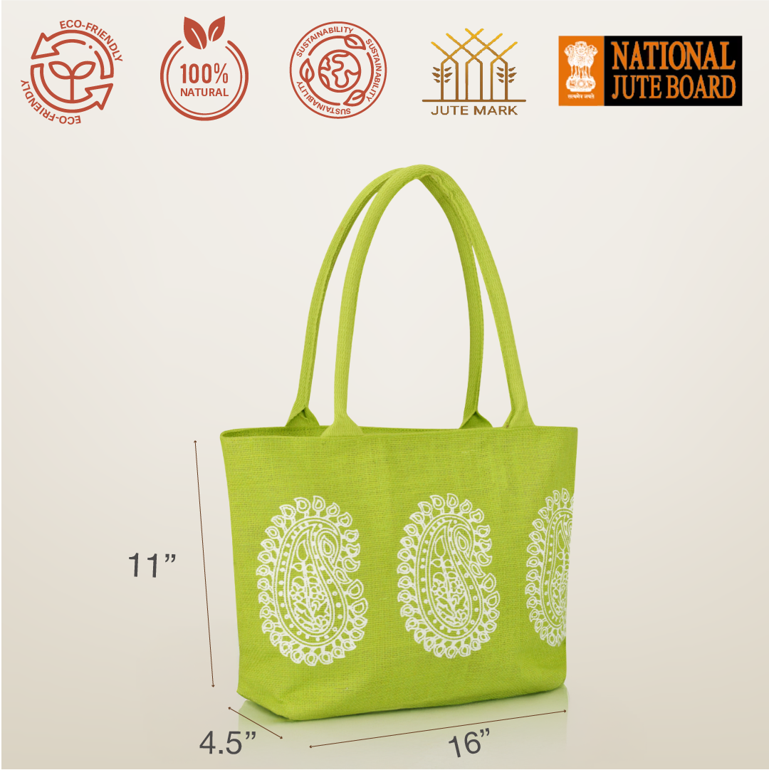Mango print Jute handbag