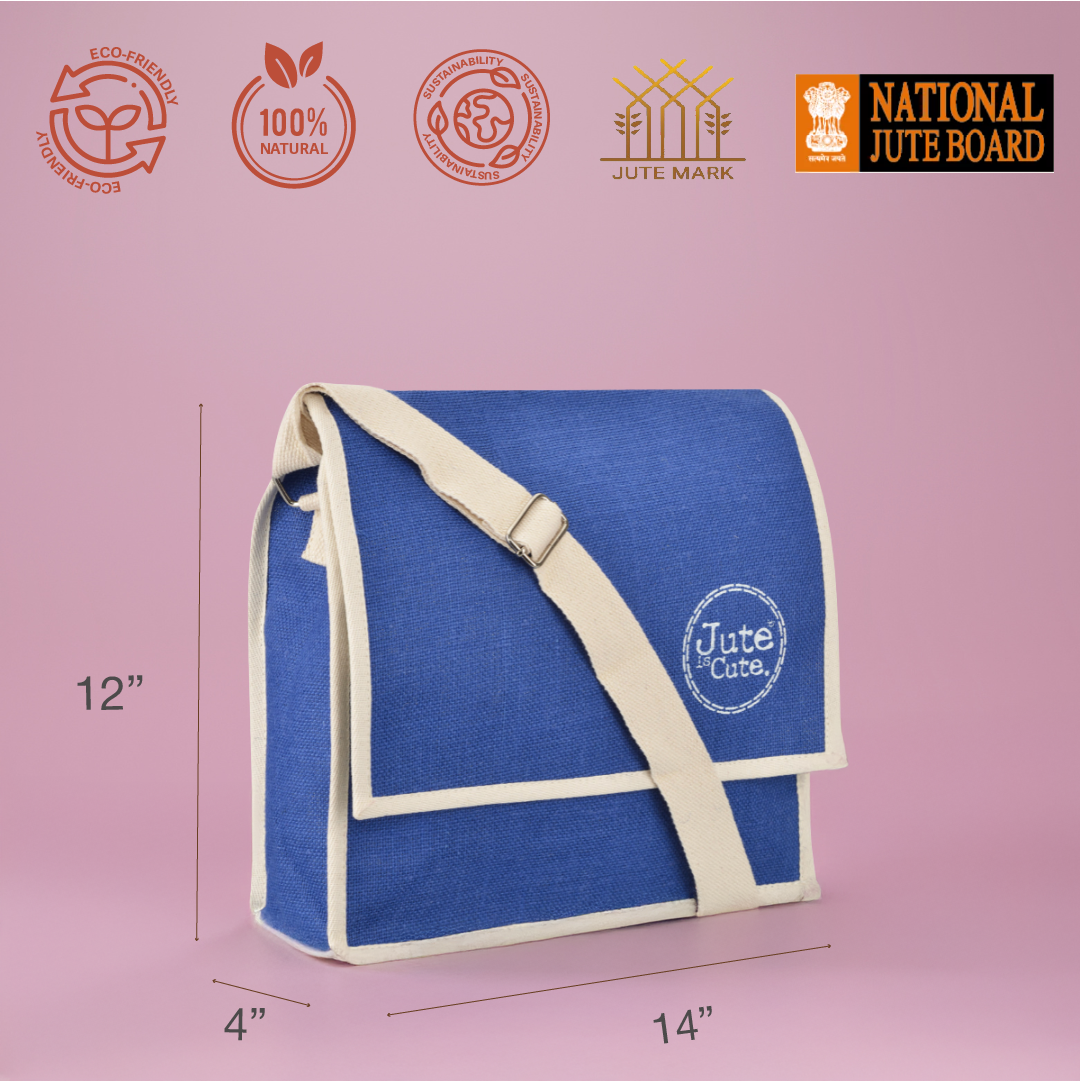 CONFERENCE BAG JUTE (D-220-BRIGHT BLUE)