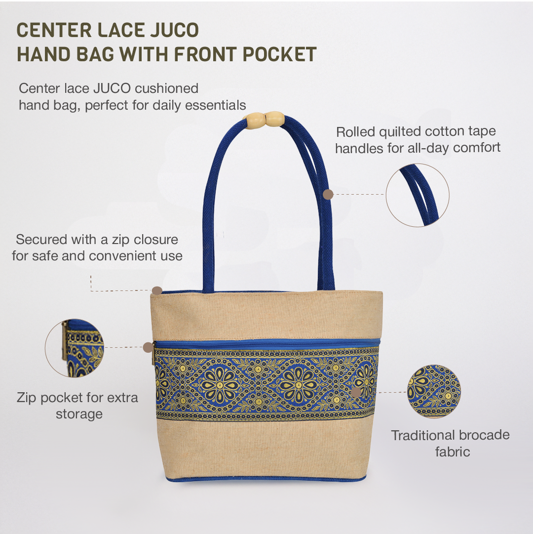 Central Lace JUCO Handbag with Front Pocket