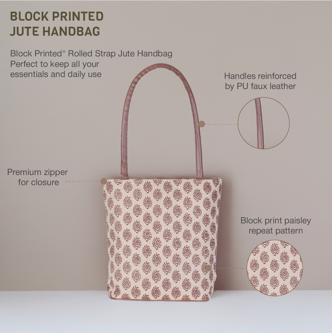 Block Print JUCO Handbag