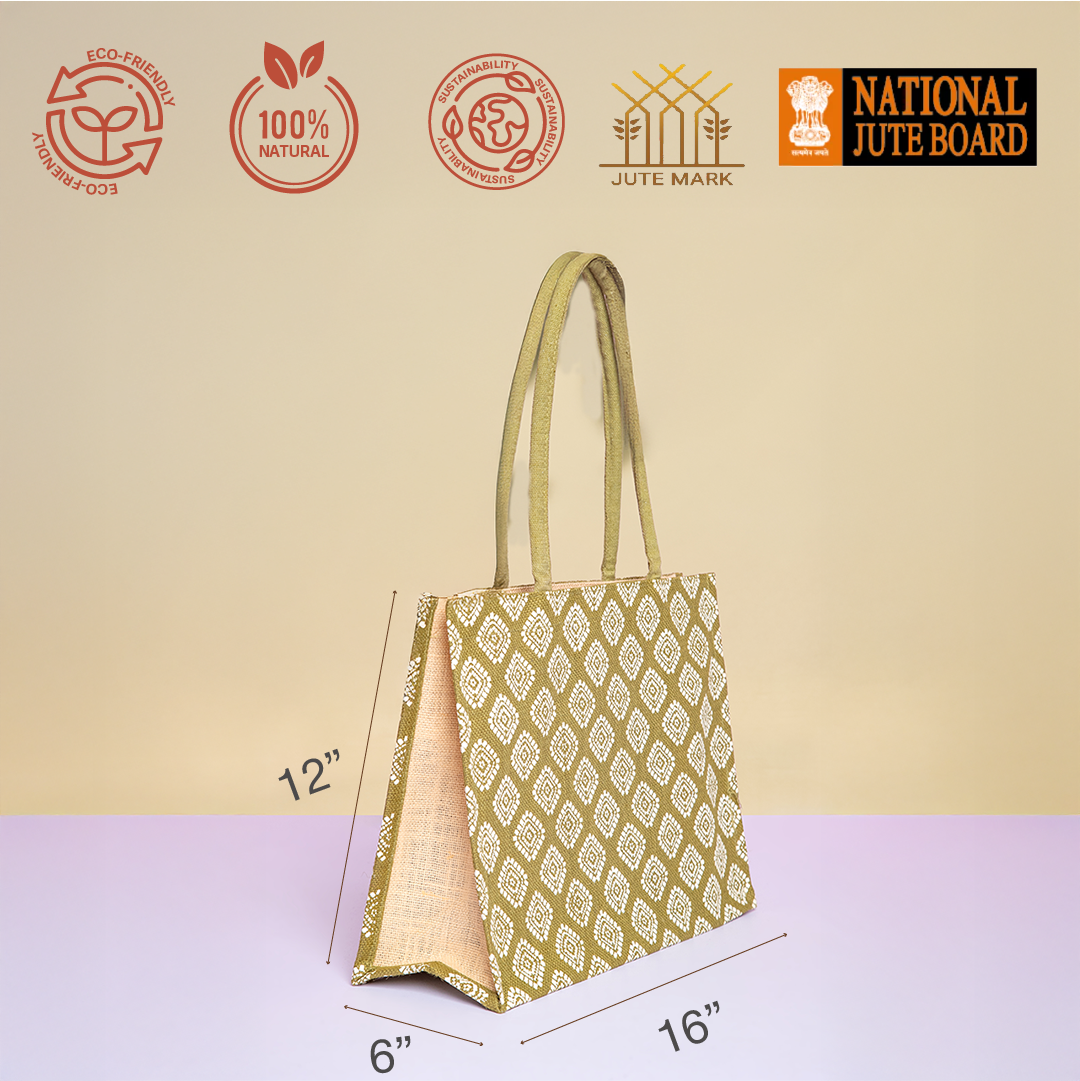Square Diamond All over print Shopping bag