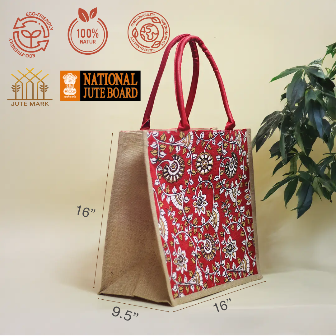 Kalamkari Print Shopping Zipper