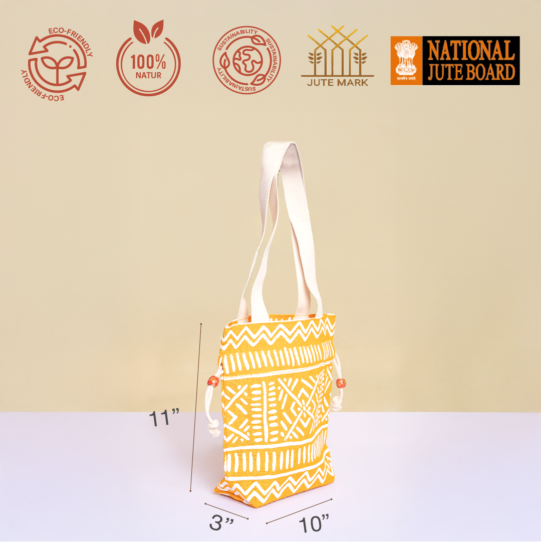 Aztec print Long potli bag