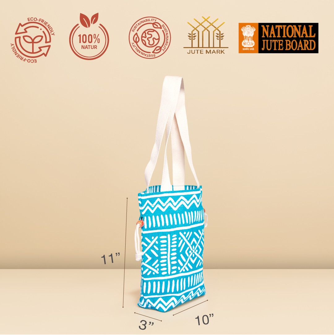 Aztec print Long potli bag