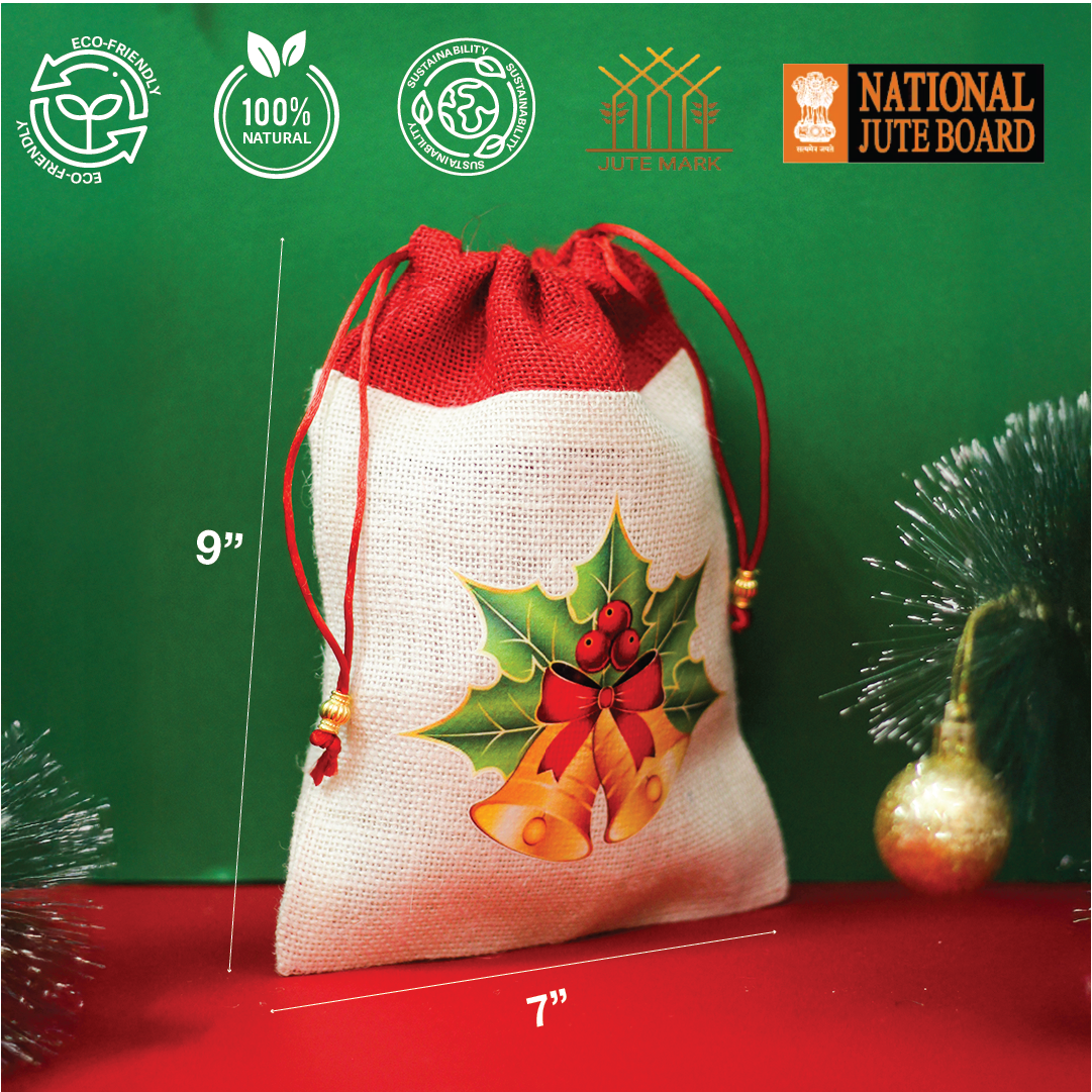 Jingle Bell Christmas String pouch