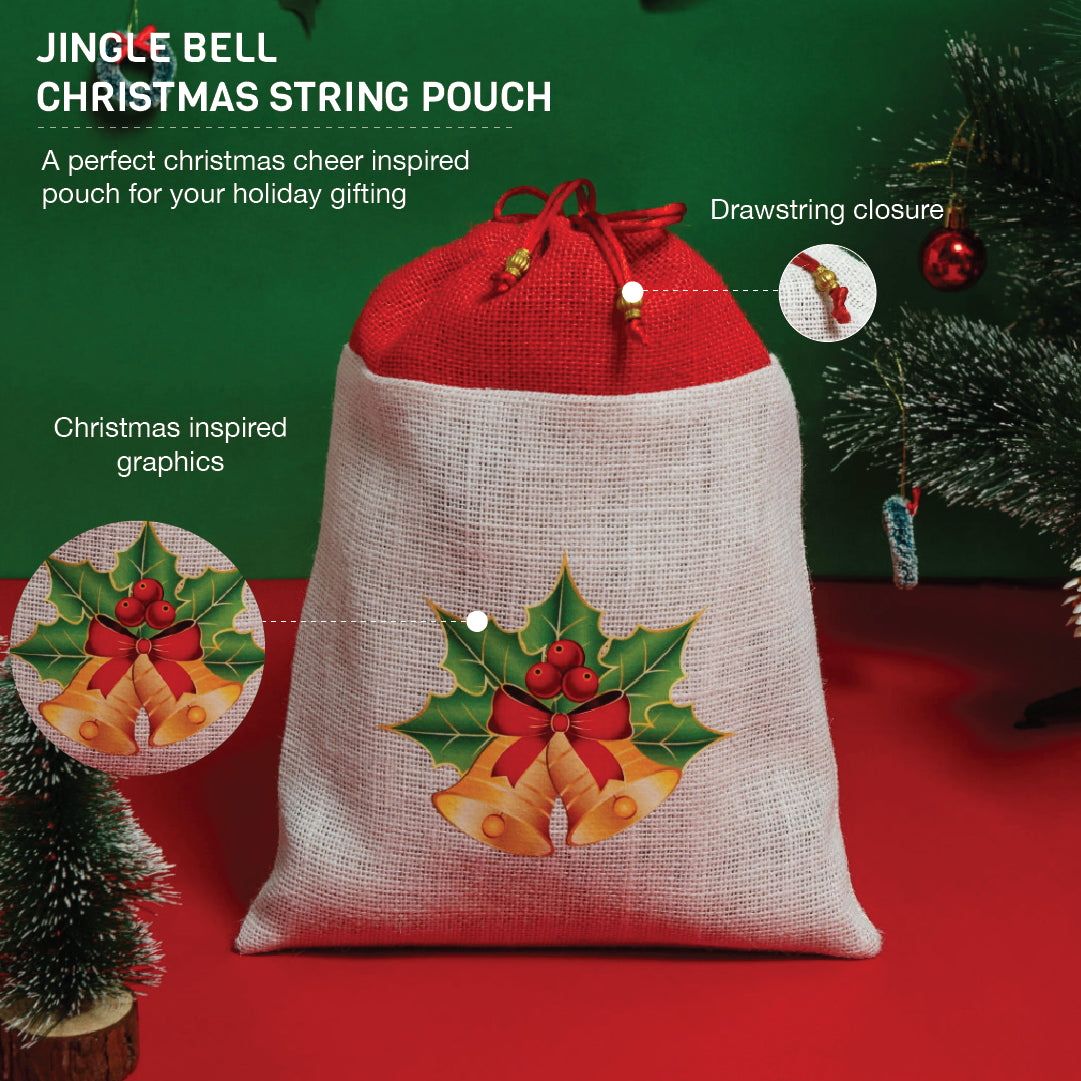 Jingle Bell Christmas String pouch