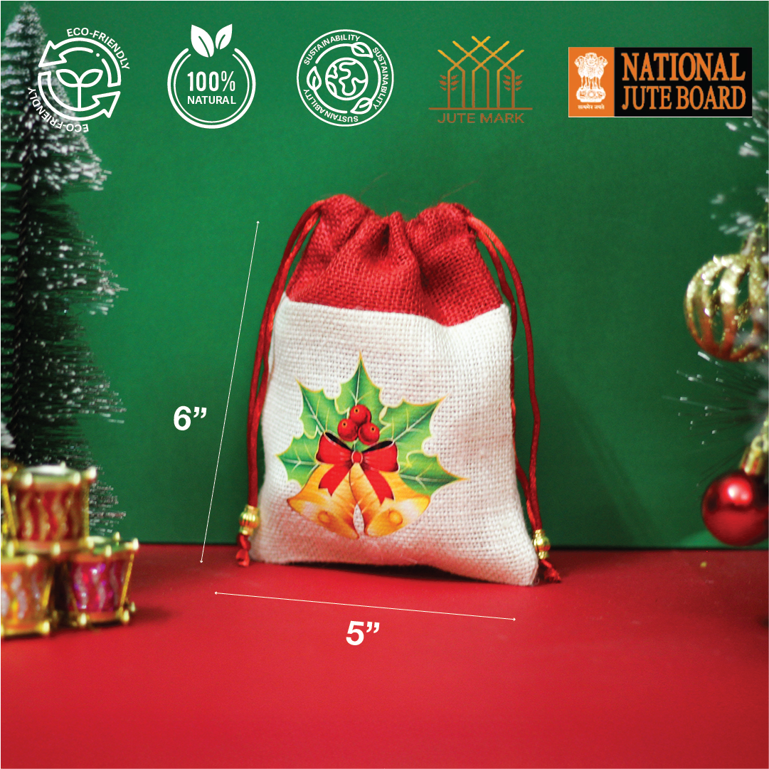 Jingle Bell Christmas String pouch