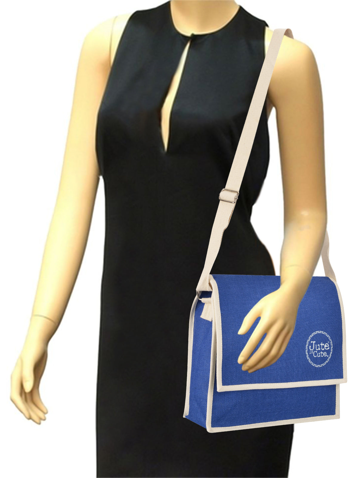 CONFERENCE BAG JUTE (D-220-BRIGHT BLUE)