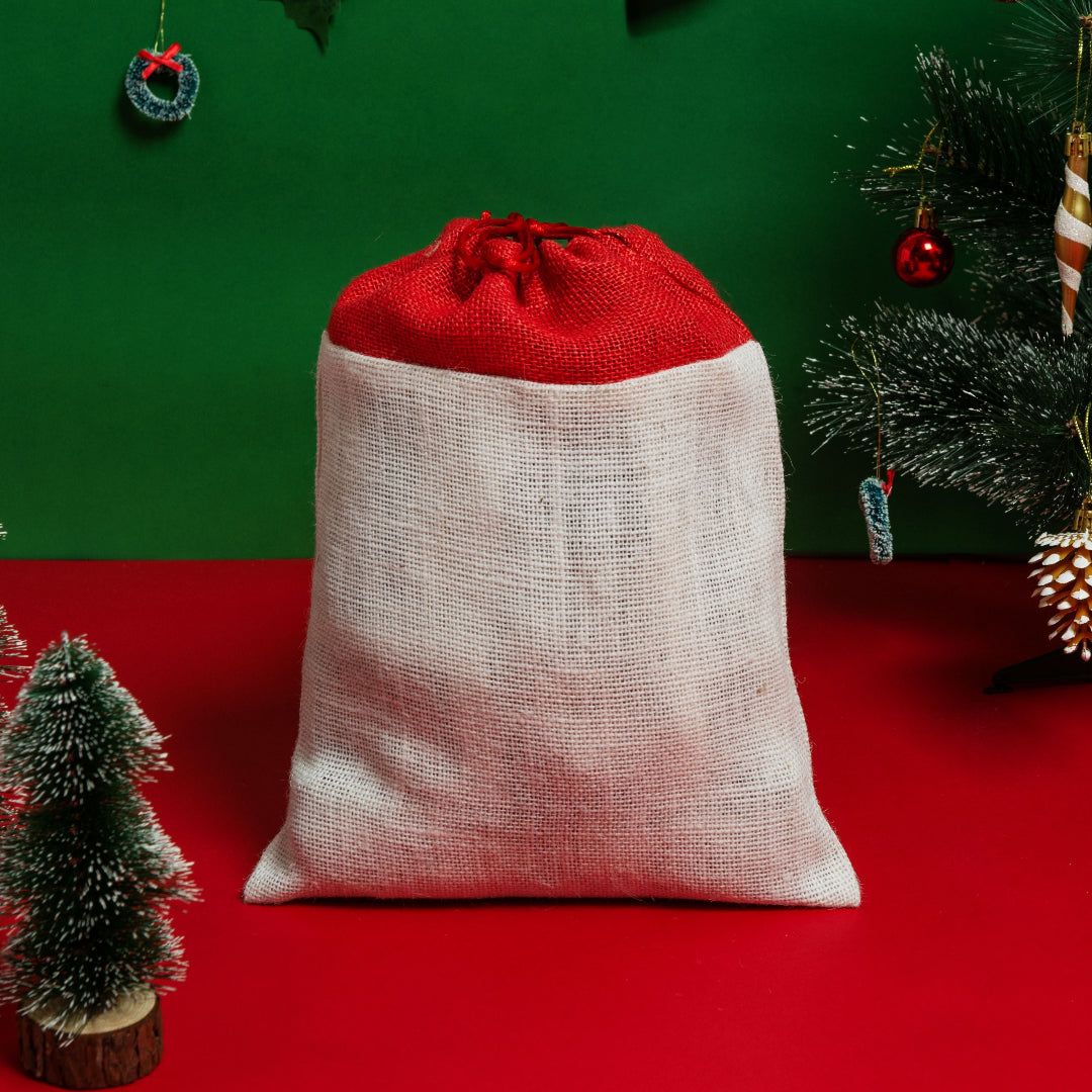 Santa Claus Christmas string pouch