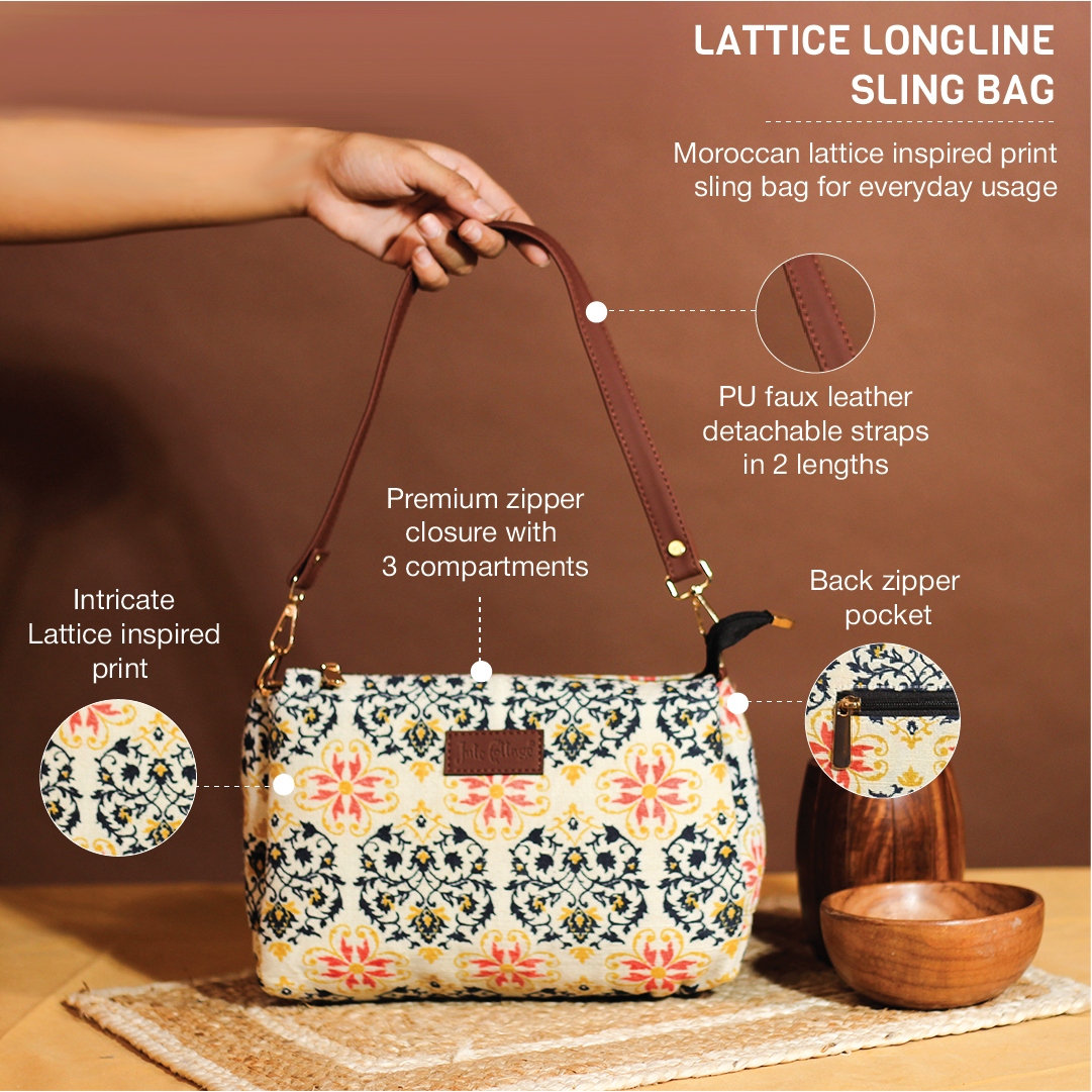 Lattice Longline Sling Bag