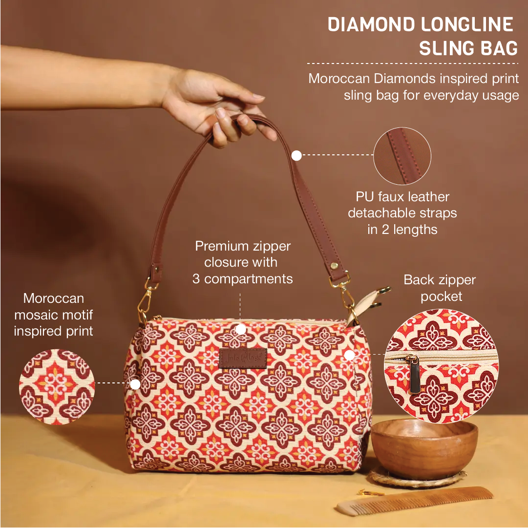 Diamond Longline Sling Bag