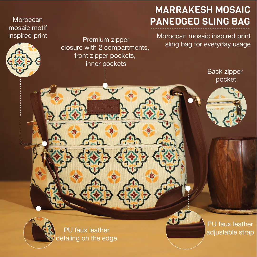 Marrakesh Mosaic PanEdged Sling Bag