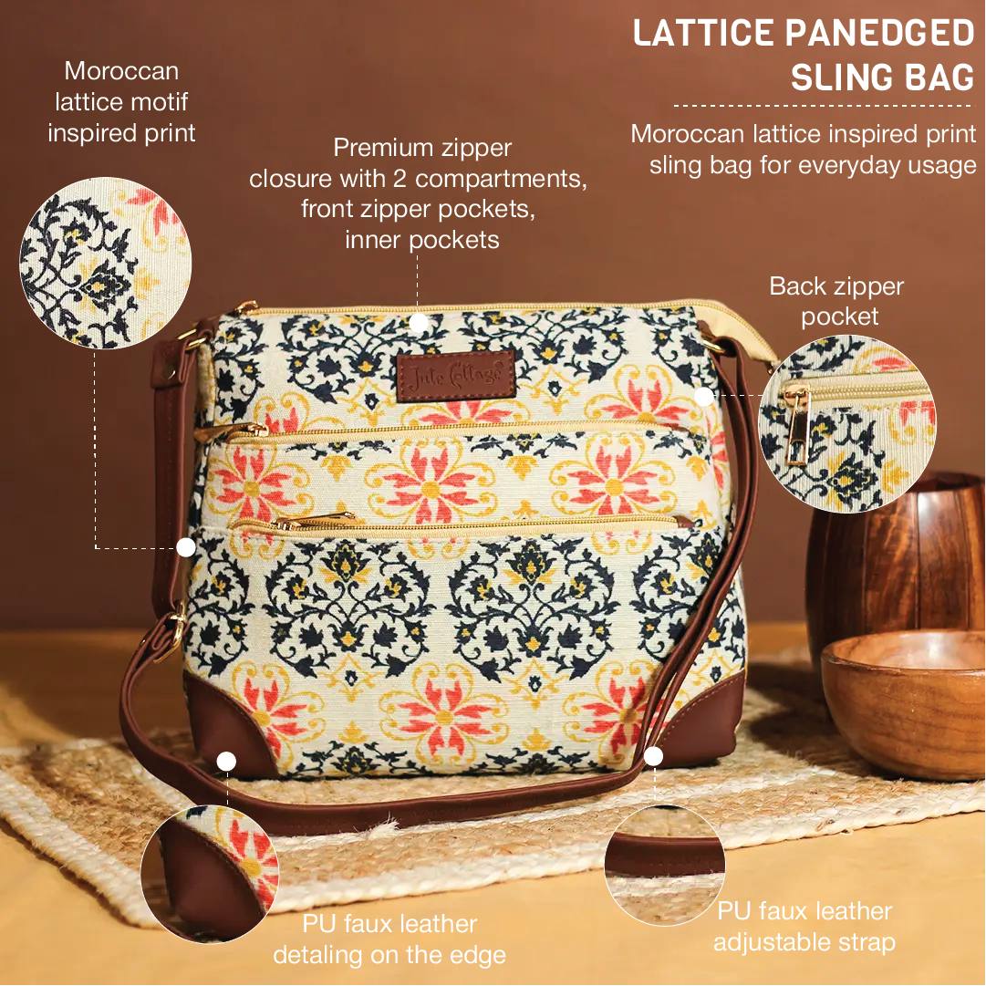 Lattice PanEdged Sling Bag