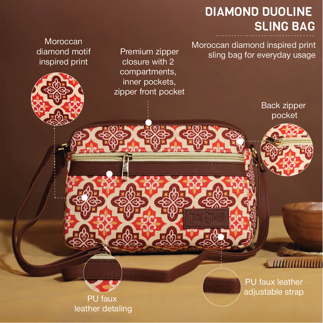 Diamond Duoline Sling Bag