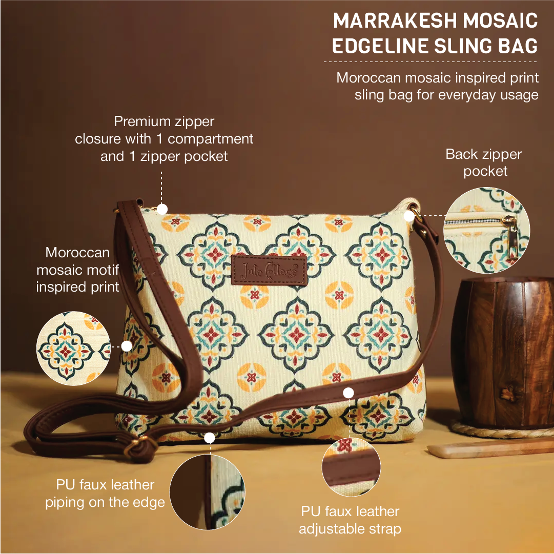 Marrakesh Mosaic Edgeline Sling Bag