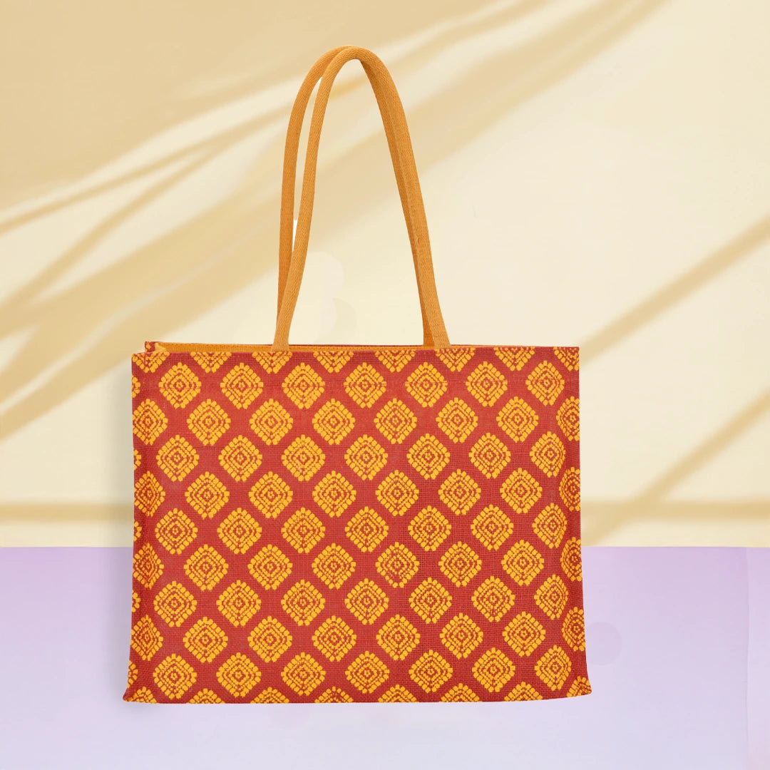 Square Diamond All over print Shopping bag
