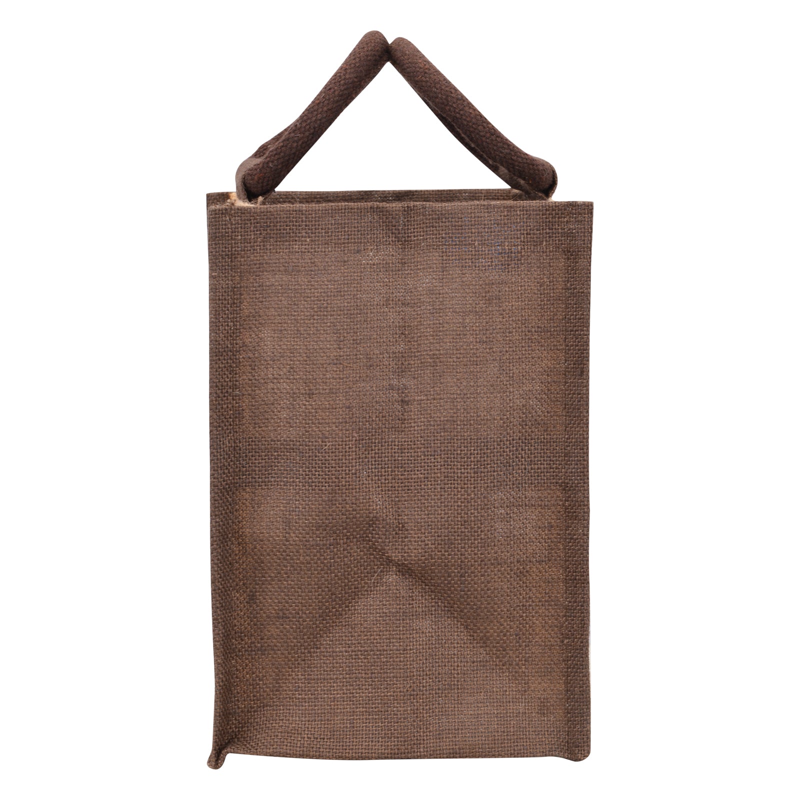 JUTE COTTAGE COFFEE FRIENDS LUNCH ZIPPER, SUSTAINABLE, ECO-FRIENDLY, 100% GENUINE JUTE, STYLISH (CREAM/BROWN 11X10X7.5)