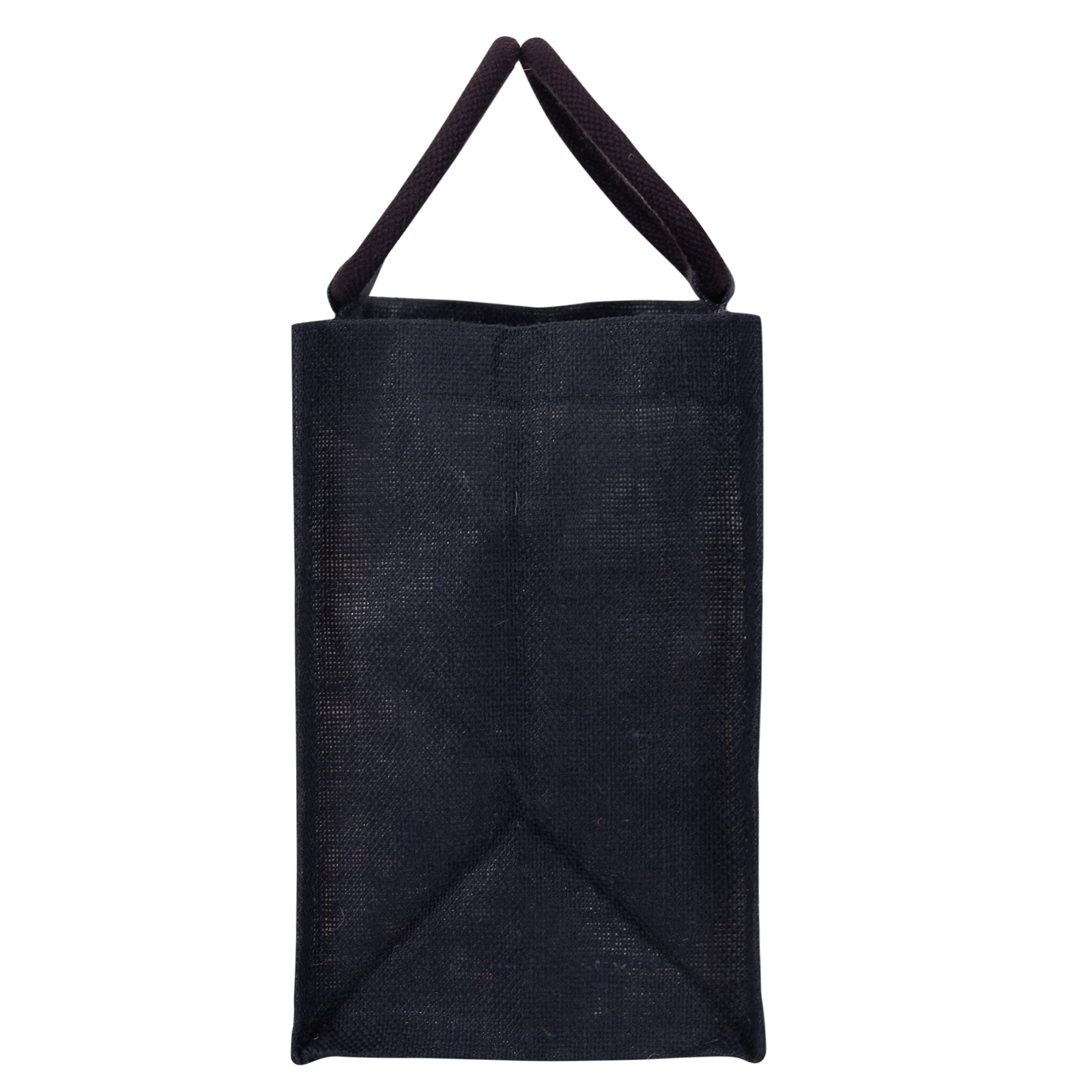 JUTE COTTAGE CAT PRINT ZIPPER LUNCH BAG, SUSTAINABLE, ECO-FRIENDLY, 100% GENUINE JUTE, STYLISH (BLACK 11X10X7)