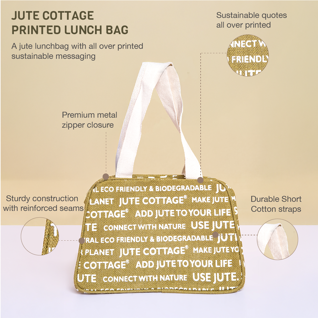 Jute Cottage Printed Lunch Bag