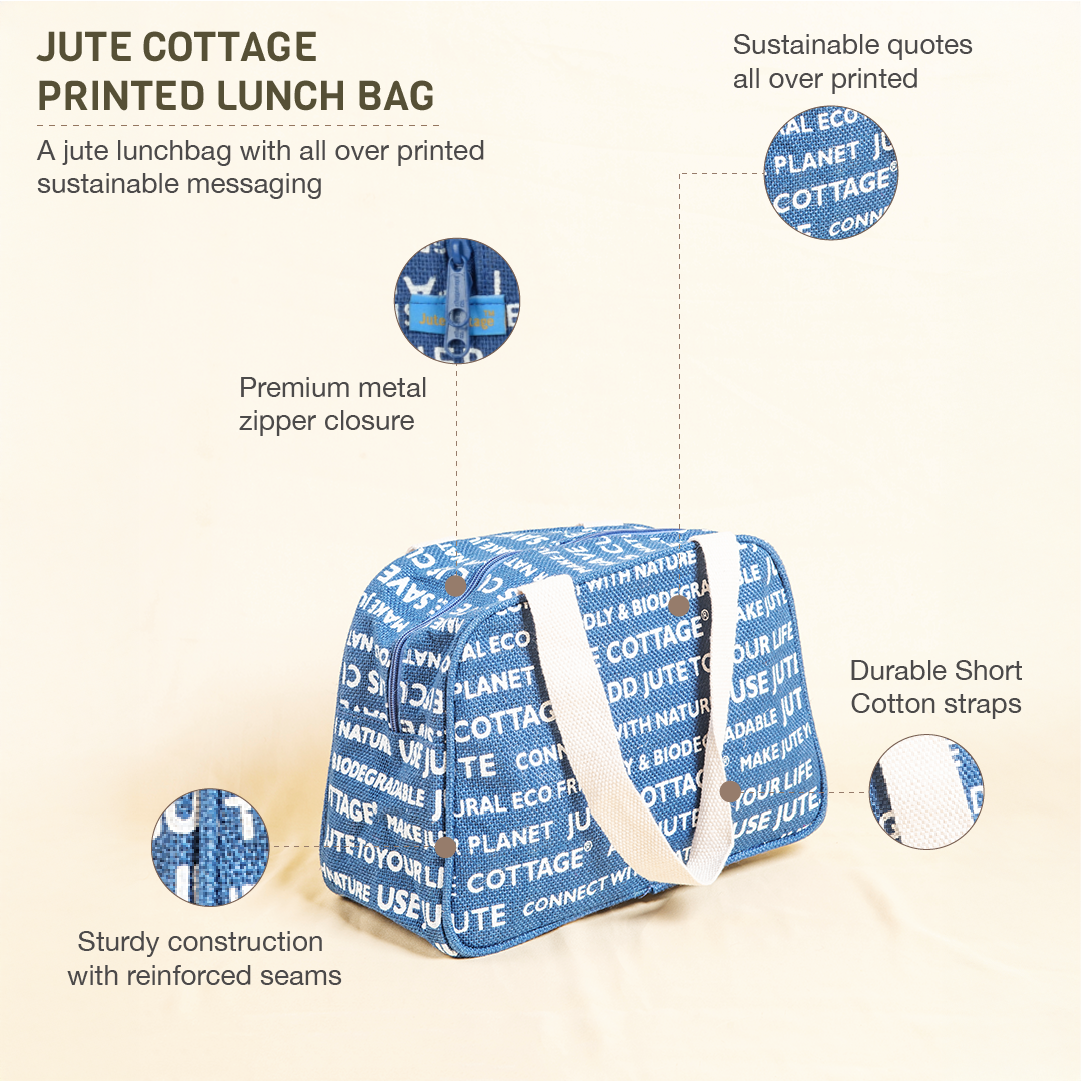 Jute Cottage Printed Lunch Bag