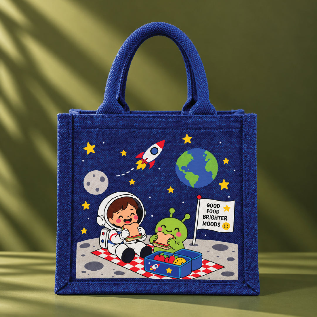 Little Astronaut Zipper Kids Lunch Bag
