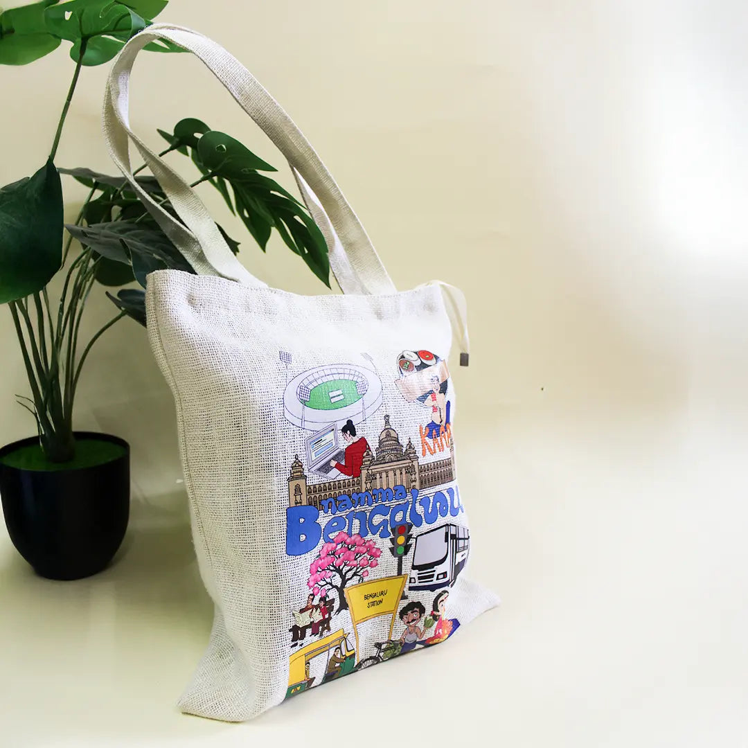 Bengaluru Stories Zipper Tote Bag