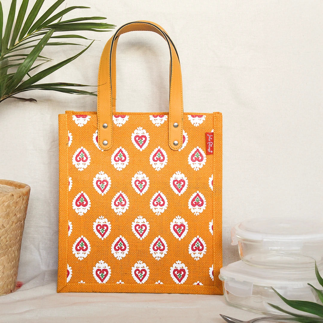 Buti Print Jute Lunch bag
