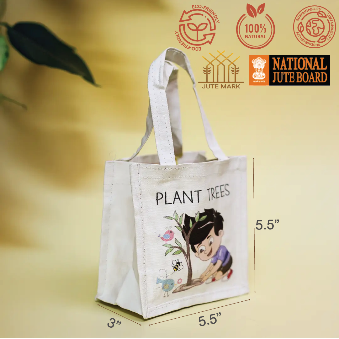 Assorted Gift bag-Plant trees & Keep Smiling(Pack of 3)