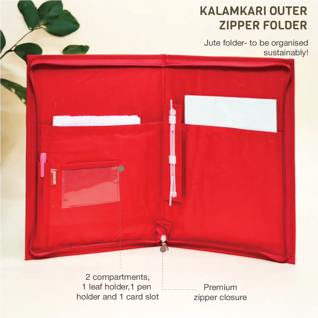 Kalamkari Outer Zipper Folder