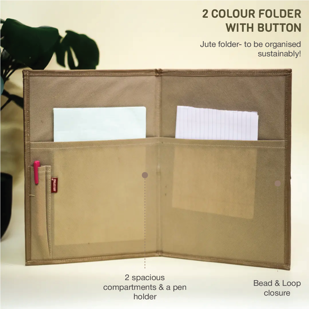 2 Colour Folder With Button