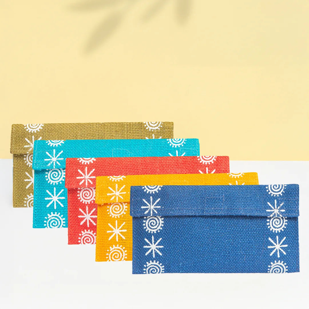 Star print Jute envelope Big(Pack of 5)