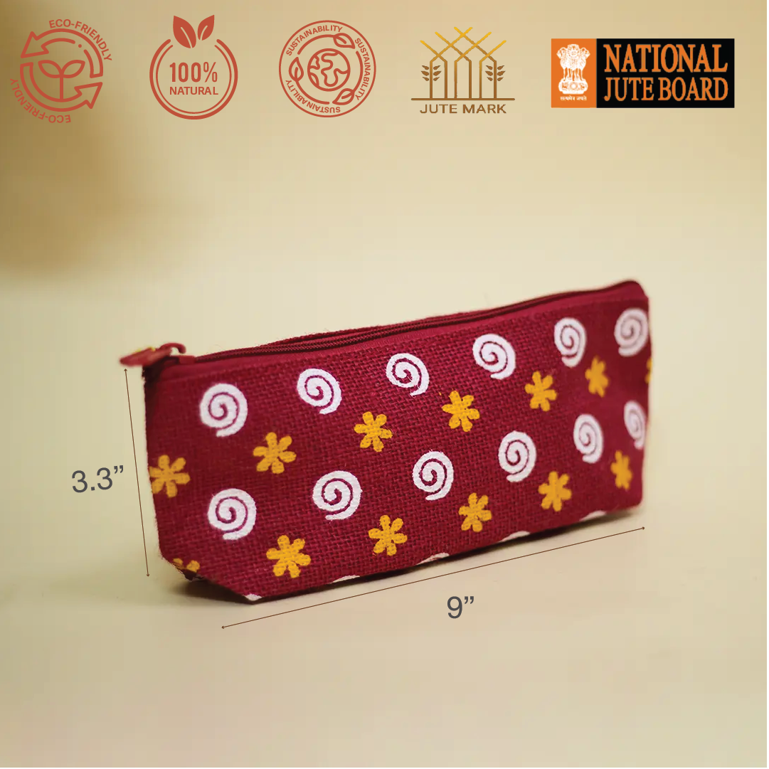 Flower print pouch