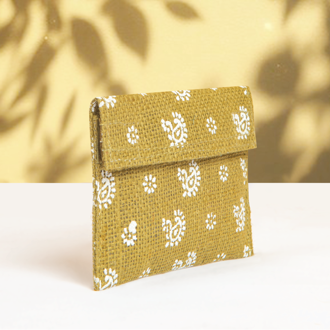 Paisley Jute envelope small (Pack of 5)