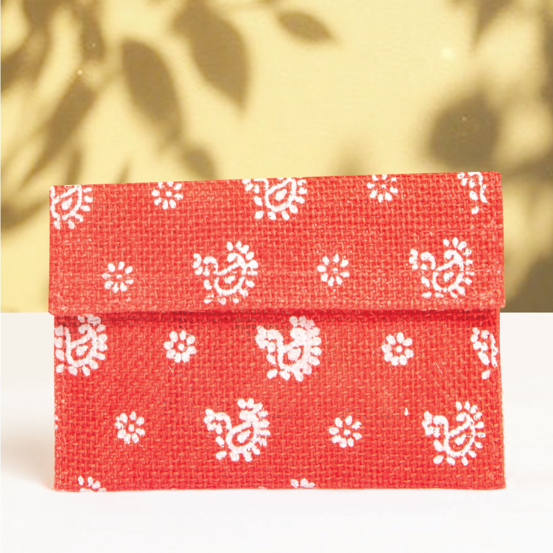 Paisley Jute envelope small (Pack of 5)