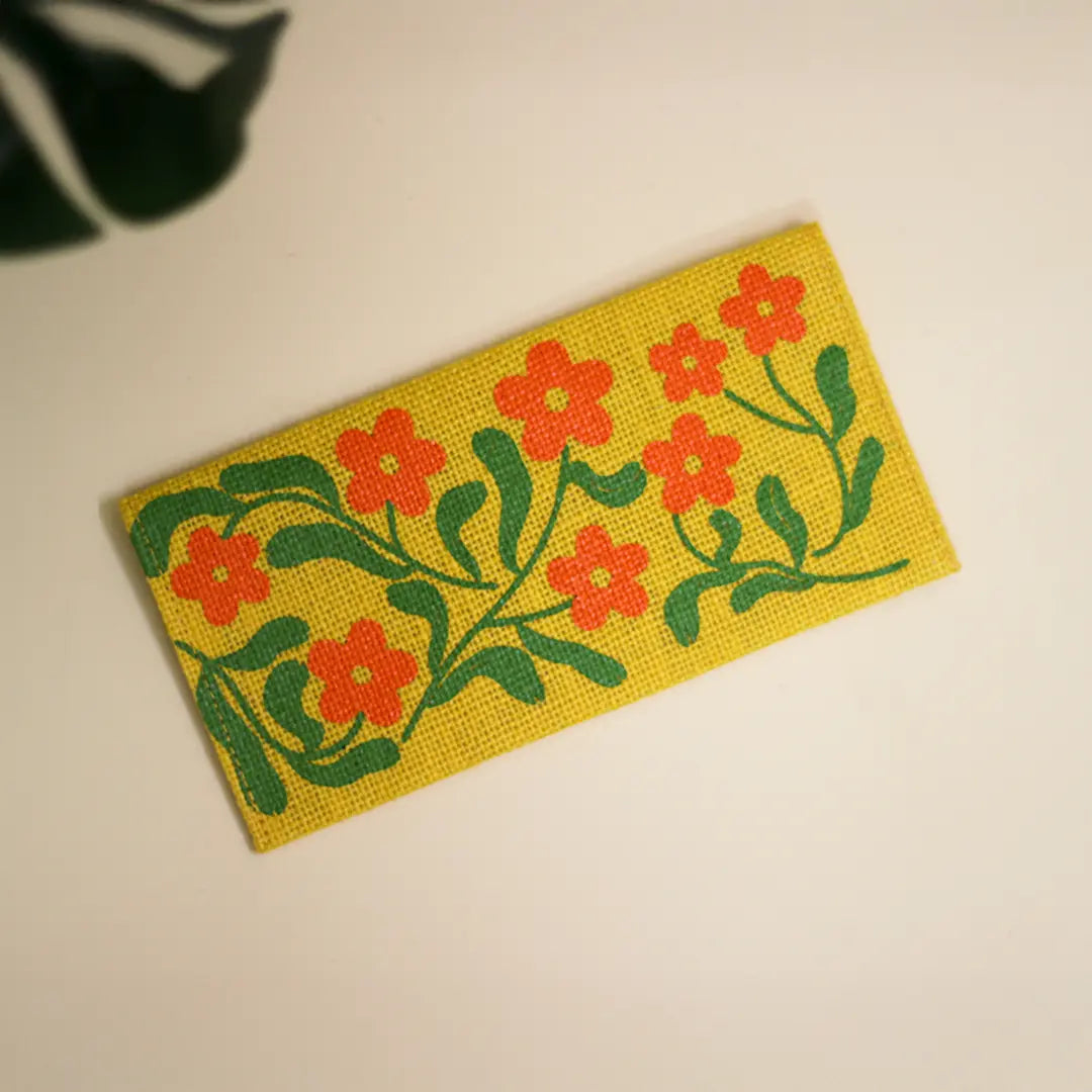 Floral print Jute Envelope(Pack of 5)
