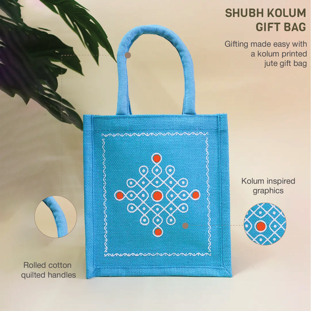 Shubh Kolum Jute Gift Bag(Pack of 4)