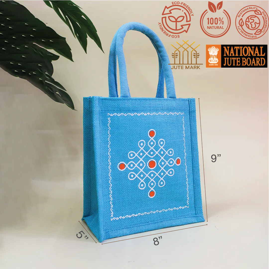 Shubh Kolum Jute Gift Bag(Pack of 4)