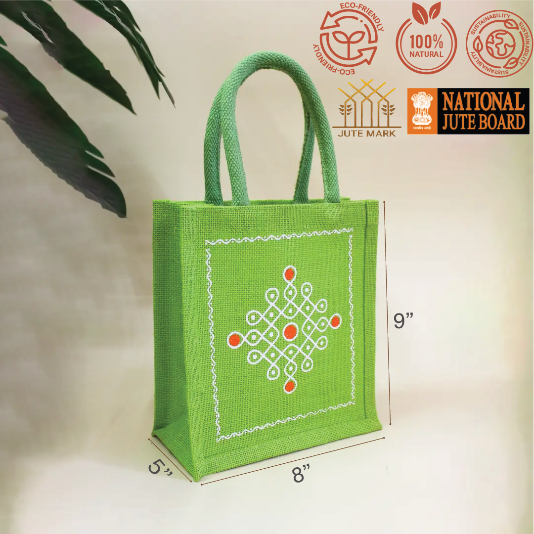 Shubh Kolum Jute Gift Bag(Pack of 4)