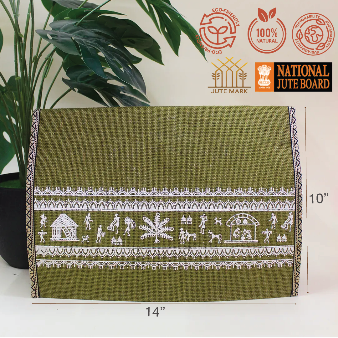Warli Border Button Folder