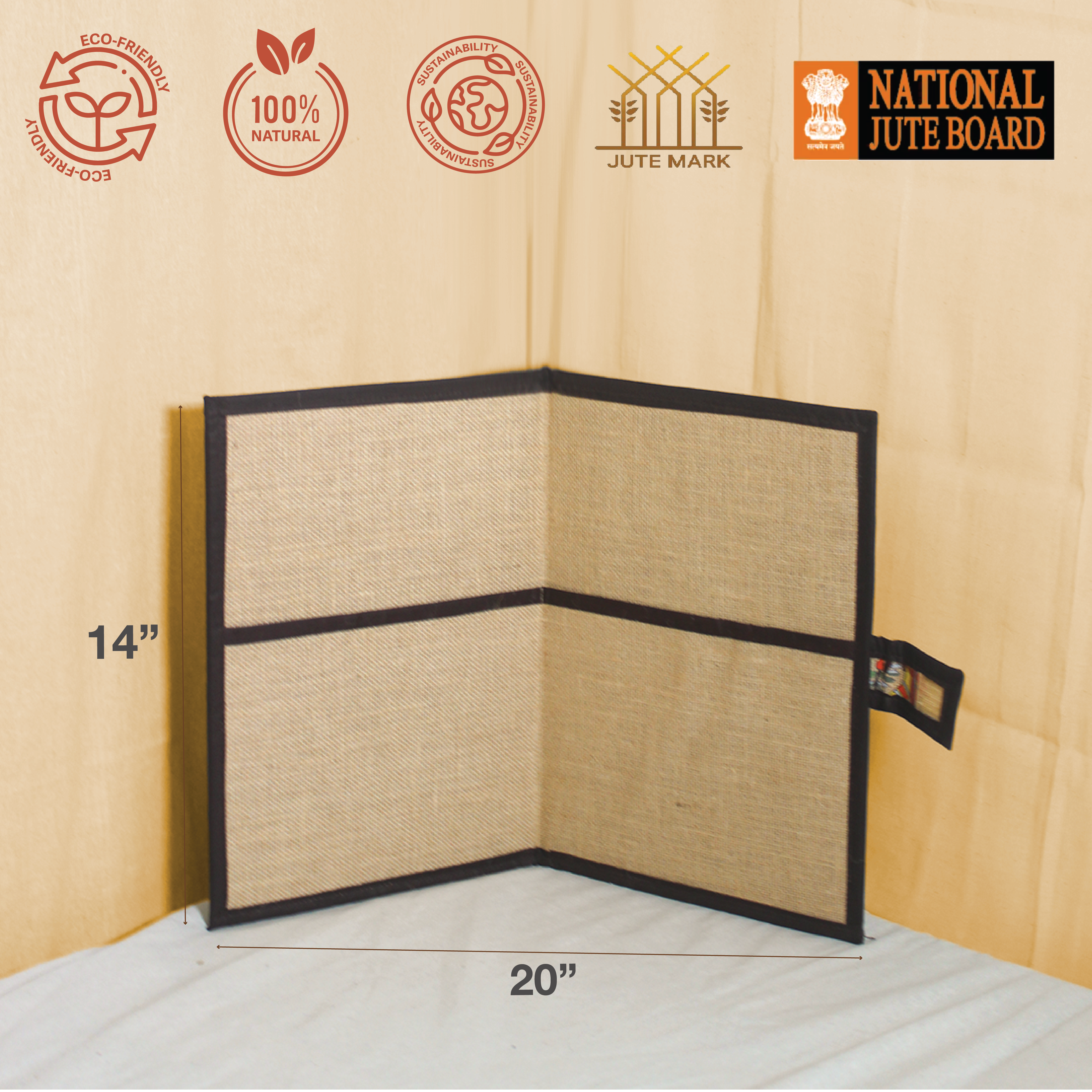 Madhubani Bird Jute Folder