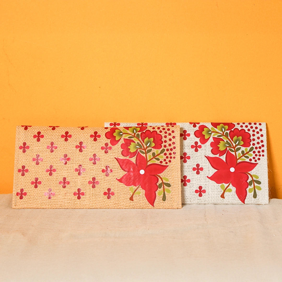 Flower print envelope(Pack of 4)